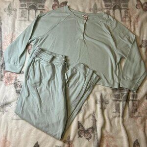 Victoria's Secret super light blue long sleeve pajama set